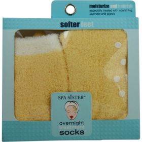 SPA ACCESSORIES by Spa Accessories ESSENTIAL MOIST SOCKS WITH JOJOBA & LAVENDER OILS (YELLOW)