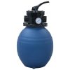 Pool Sand Filter with 4 Position Valve Blue 11.8"