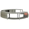 Spa Surround Gray Poly Rattan