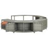 Spa Surround Gray Poly Rattan