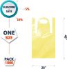 Polyethylene Aprons 28" x 46" Pack of 50 Yellow PE Aprons 1 mil Disposable Plastic Workwear Industrial Uniform Aprons for Men; Women. Unisex Aprons fo