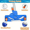 Pool Spa Jet Vacuum Cleaner Brush, With 5 Section Pole Ideal For Frame Above Ground/Inflatable Pools, Spa, Hot Tub, Pond, Fountain Vacuuming, No Elect