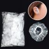 100pcs Disposable Ear Covers; Plastic Waterproof Ear Protectors Elastic Clear Ear Caps Salon Hairdressing Dye Shield Earmuffs For Hair Dye; Shower; Sp