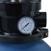 Pool Sand Filter with 4 Position Valve Blue 11.8"