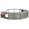 Spa Surround Gray Poly Rattan