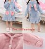 Girls Sweet Flannel Bathrobes With Ears Hooded Sleepwear for Bath Homewear, Blue