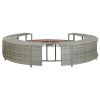 Spa Surround Gray Poly Rattan