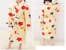 Thicken Soft Plush Lapel Bathrobes for Boys Girls Winter Bath Homewear, Stars