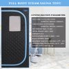 Portable Plus Type Full Size Steam Sauna tent. Spa; Detox ; Therapy and Relaxation at home.Larger Space; Stainless Steel Pipes Connector Easy to Insta